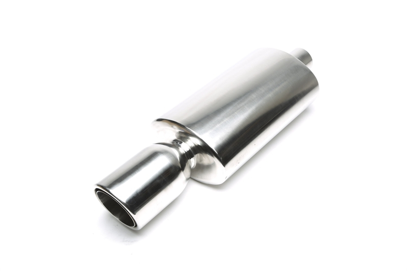 TA Technix Edelstahl Sportendschalldämpfer universal 115 / 90mm rund / gebördelt / angeschrägt