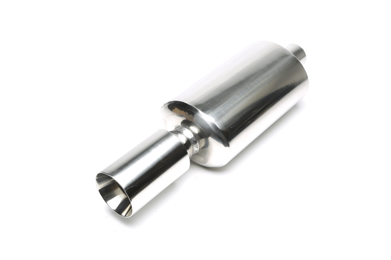 TA Technix stainless steel sport rear silencer universal 100mm round / smooth / drawn inwards