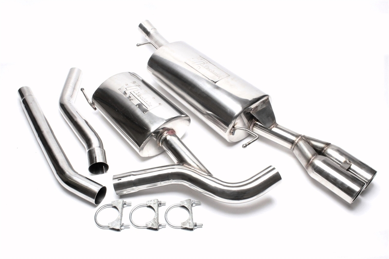 TA Technix Edelstahlanlage 2x76mm rund/gebördelt passend für Audi A6 1.8T/1.9TDI/2.0, Limousine, -Avant, Typ 4B