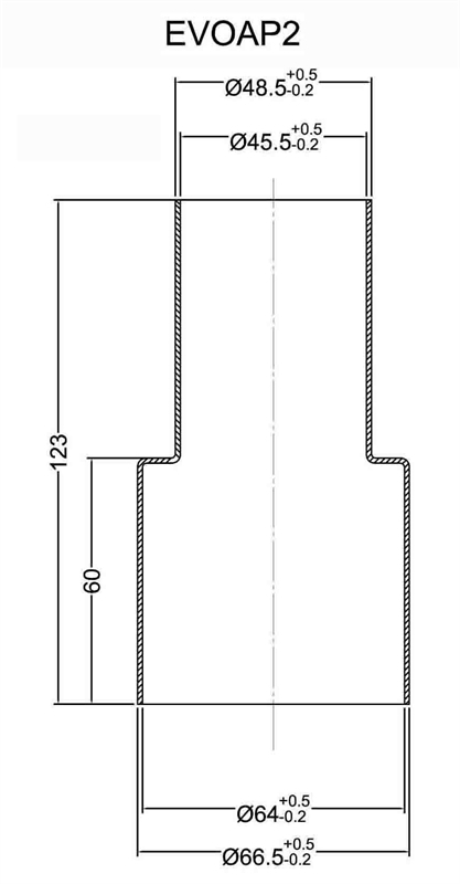 TA Technix Auspuff-Anschlußadapter von 45mm auf 63,5mm