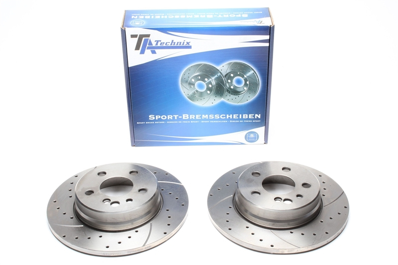 TA Technix Sport Bremsscheiben Satz Hinterachse passend für Mercedes Benz S-Klasse W140