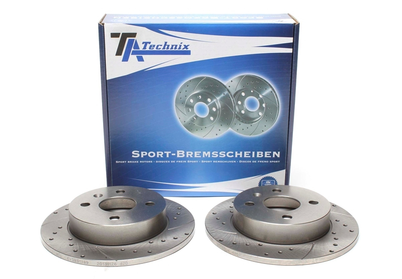 TA Technix Sport Bremsscheiben Satz Hinterachse passend für Opel Astra F/G/H/J / Meriva