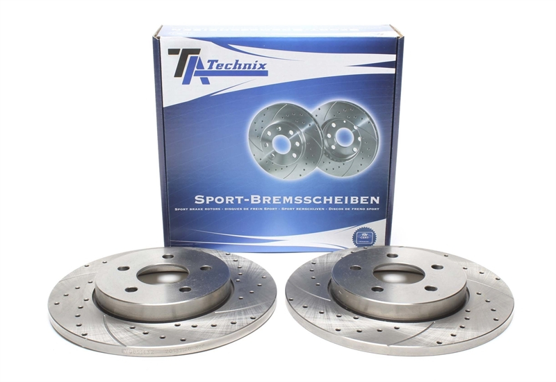 TA Technix Sport Bremsscheiben Satz Hinterachse passend für Ford Mondeo III / Jaguar X-Type