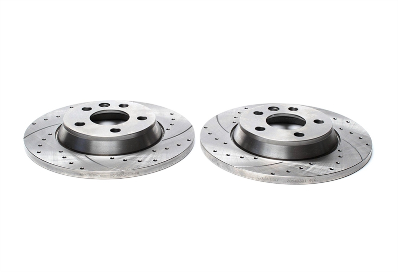 TA Technix sport brake disc set rear axle suitable for Ford Galaxy / Seat Alhambra / VW Sharan / T4