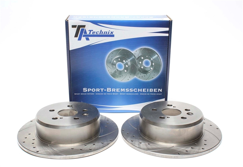 TA Technix Sport Bremsscheiben Satz Hinterachse passend für Toyota Avensis