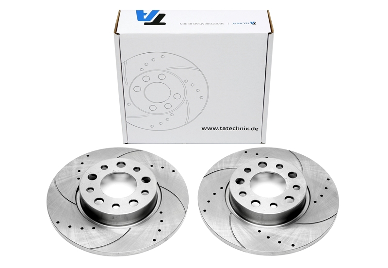 TA Technix Sport Bremsscheiben Satz Hinterachse passend für Alfa Romeo 159/SW / Brera / Giulietta / Sider / Fiat 500X / Jeep Renegade