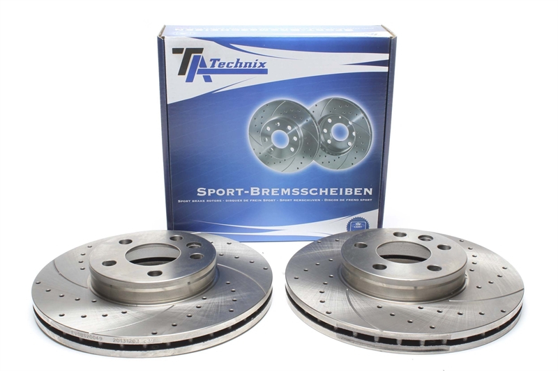 TA Technix sport brake disc set front axle suitable for Ford Galaxy / Seat Alhambra / VW Sharan / T4