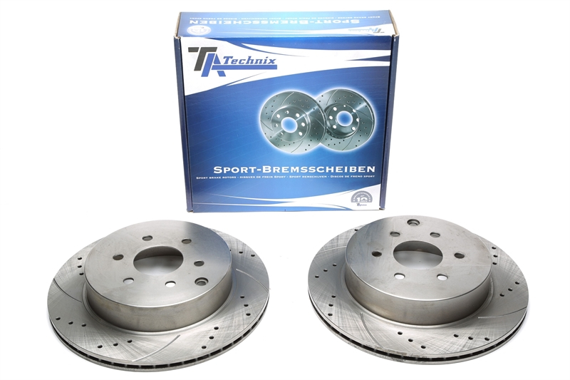TA Technix Sport Bremsscheiben Satz Hinterachse passend für Nissan Pathfinder III