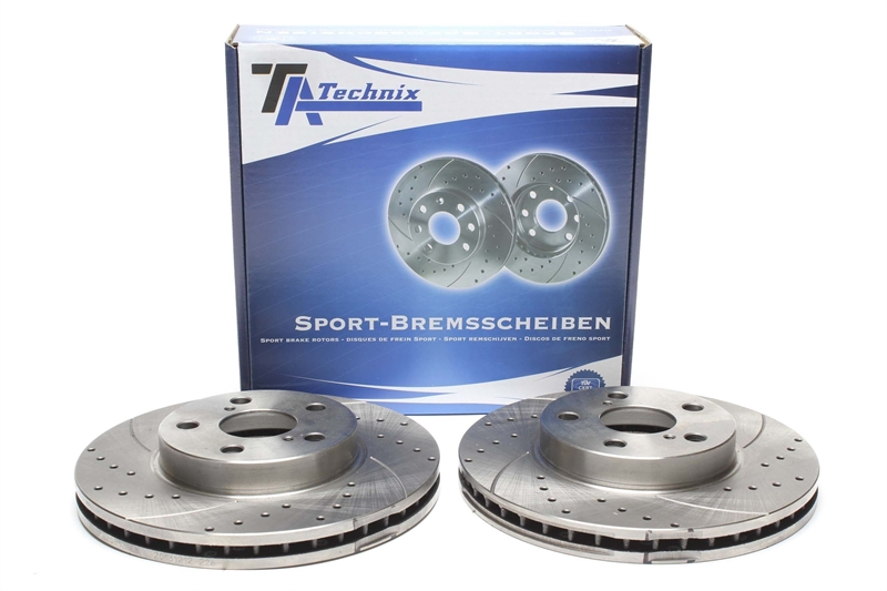 TA Technix Sport Bremsscheiben Satz Vorderachse passend für Toyota Avensis