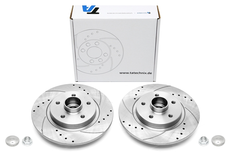 TA Technix Sport Bremsscheiben Satz mit Radlager+ Sesorring Hinterachse passend für Mercedes Benz Citan / Renault Kangoo / Kangoo Express