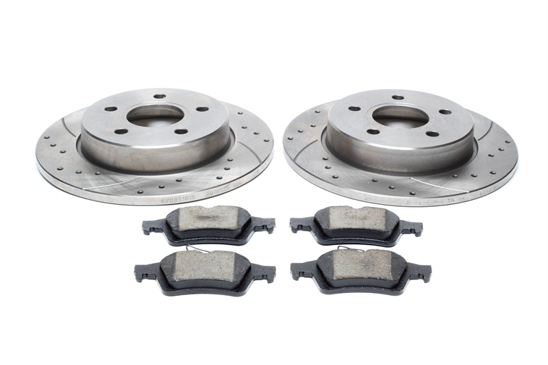 TA Technix Sport brake disc set incl. brake pad set rear axle fits Ford C-Max / Focus II
