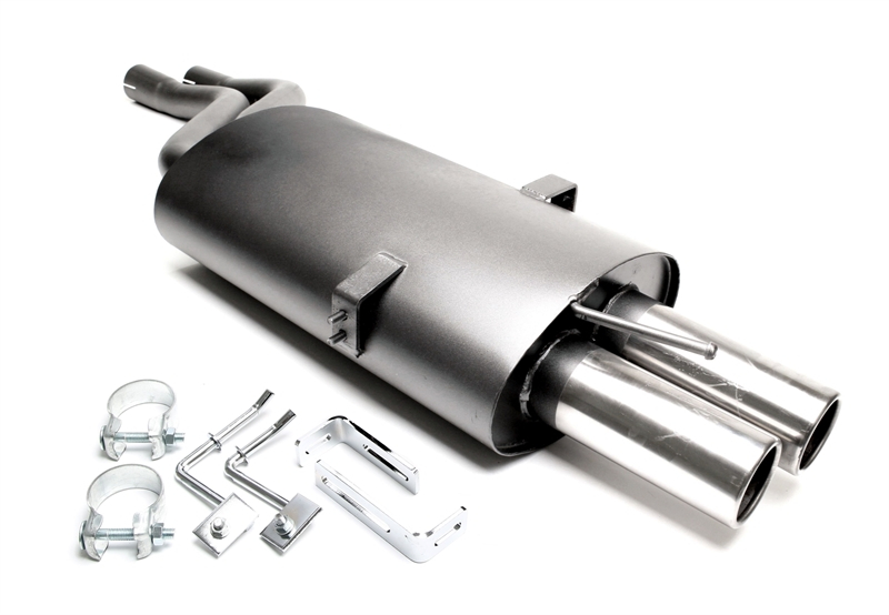 TA Technix sport rear silencer 2x76mm fits BMW 3 Series E46 Sedan, Coupe, Convertible, Touring