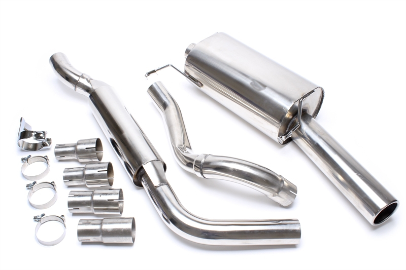 TA Technix stainless steel system 1x90mm suitable for VW Golf I Cabriolet, Scirocco II