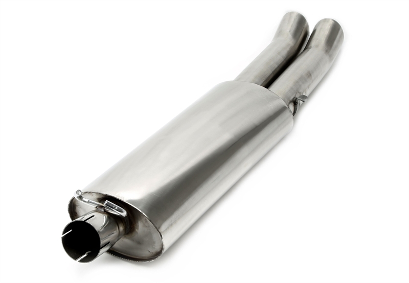 TA Technix rear silencer 2x76mm DTM from stainless steel system EVOG2A-xx