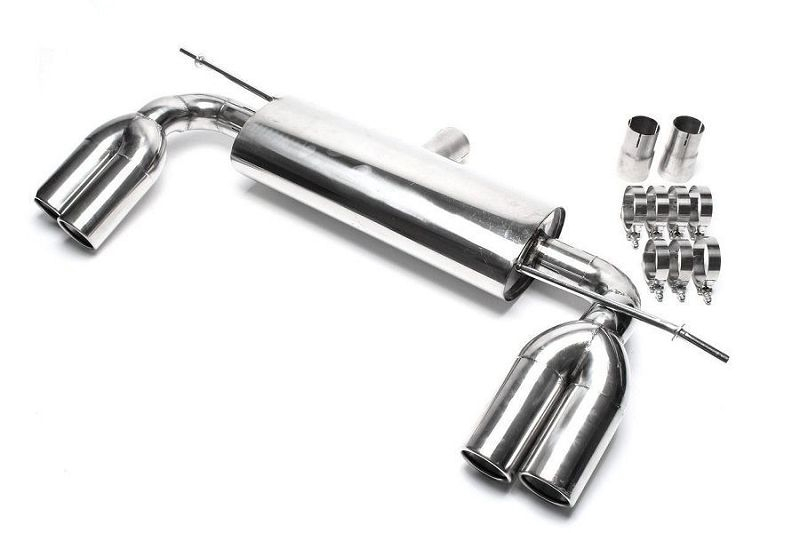 TA Technix Duplex Edelstahl Sportendschalldämpfer Links+Rechts 2x76mm passend für  Audi A3 (8P)/ VW Golf V, Golf V Plus (1K/1KP)