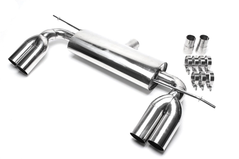 TA Technix Duplex Edelstahl Sportendschalldämpfer Links+Rechts 2x76mm passend für  Audi A3 (8P)/ VW Golf V, Golf V Plus (1K/1KP)