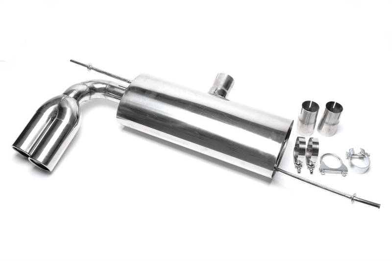 TA Technix Edelstahl Sportendschalldämpfer 2x76mm passend für  Audi A3 (8P)/ VW Golf V, Golf V Plus (1K/1KP)