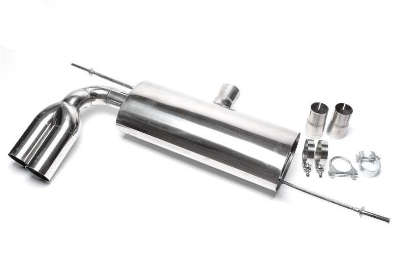 TA Technix Edelstahl Sportendschalldämpfer 2x76mm passend für  Audi A3 (8P)/ VW Golf V, Golf V Plus (1K/1KP)