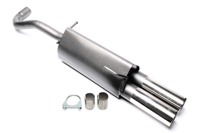 TA Technix Sportendschalldämpfer 2x76mm passend für Seat Arosa 6H / VW Lupo 6E/6X