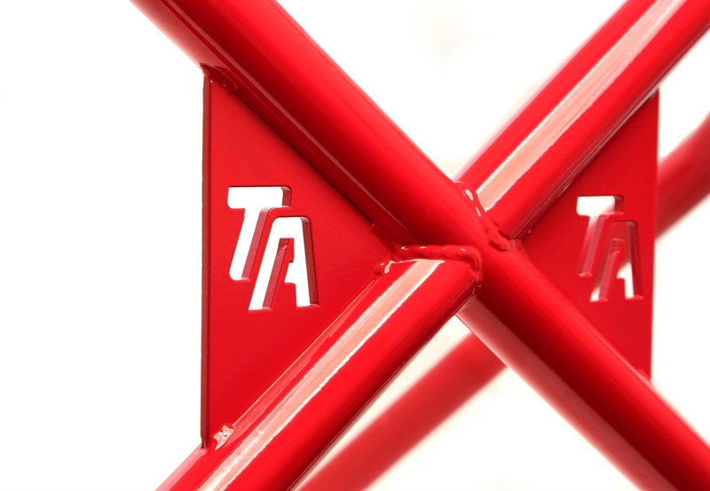 TA Technix roll bar red with logo fits VW Golf I type 17