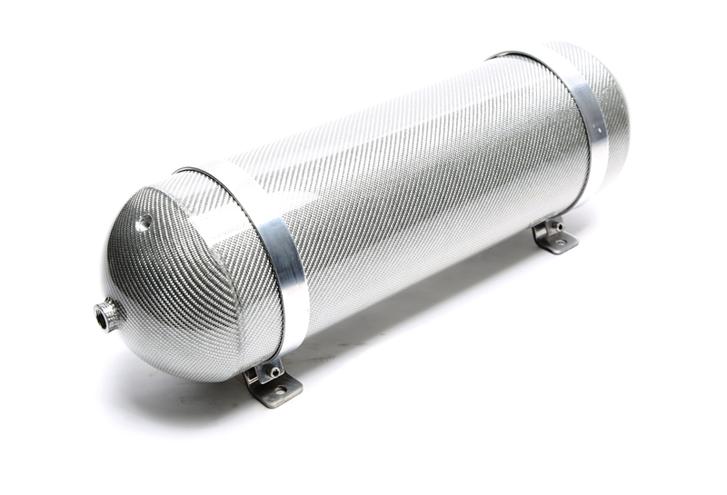 TA Technix nahtloser Lufttank 11 Liter / Lufttank silber mit echt Carbon Furnier