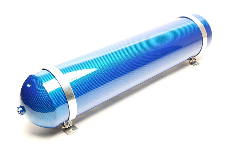 TA Technix nahtloser Lufttank 19 Liter / Lufttank blau mit echt Carbon Furnier
