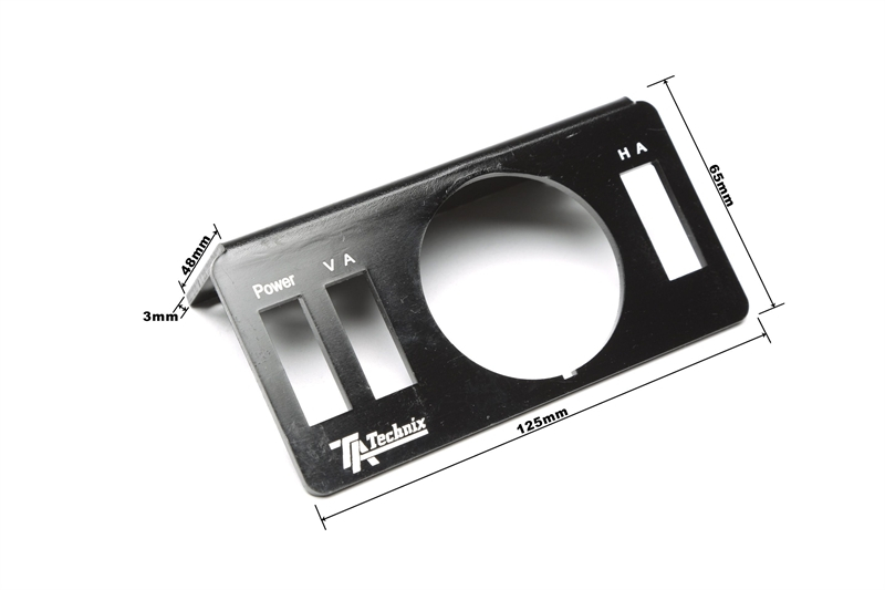 TA Technix / Viair Druckanzeigen Halter / Rahmen schwarz / 90° abgewinkelt