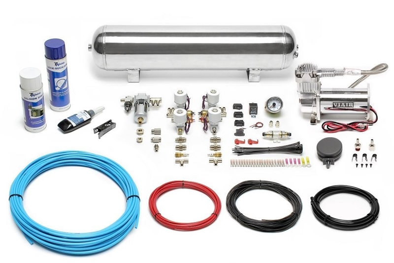 TA Technix Air Generation Kit 380 Viair Compressor / 19L Chrome Tank / Indicator White / Hose Light Blue