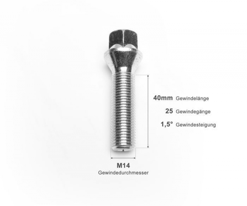 TA Technix wheel bolt M14 X 1.5 X 40 KE
